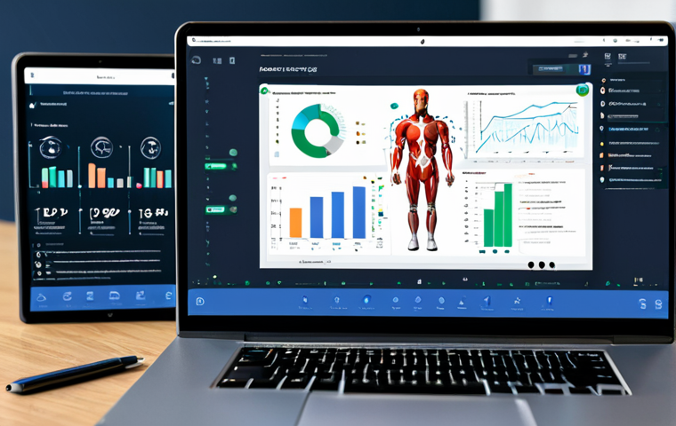 Online Exam Tech**

A modern online exam platform interface displayed on a laptop, showing a test question and various UI elements. Background features data visualization charts and code snippets. Safe for work, appropriate content, fully clothed, professional, perfect anatomy, correct proportions, natural pose, high quality, digital illustration.

**